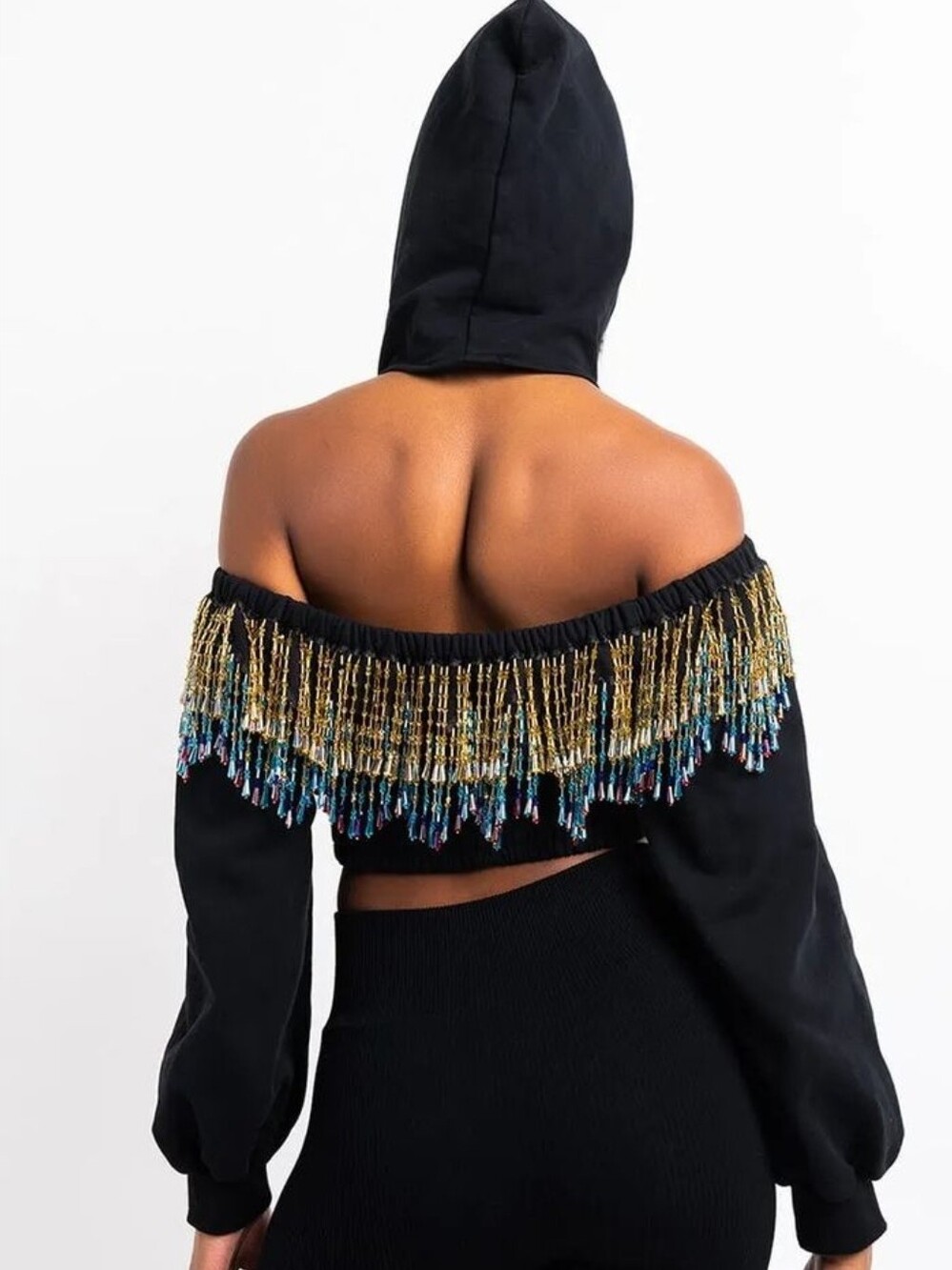 Akira How Deep Is Your Love Hooded Crop Hoodie